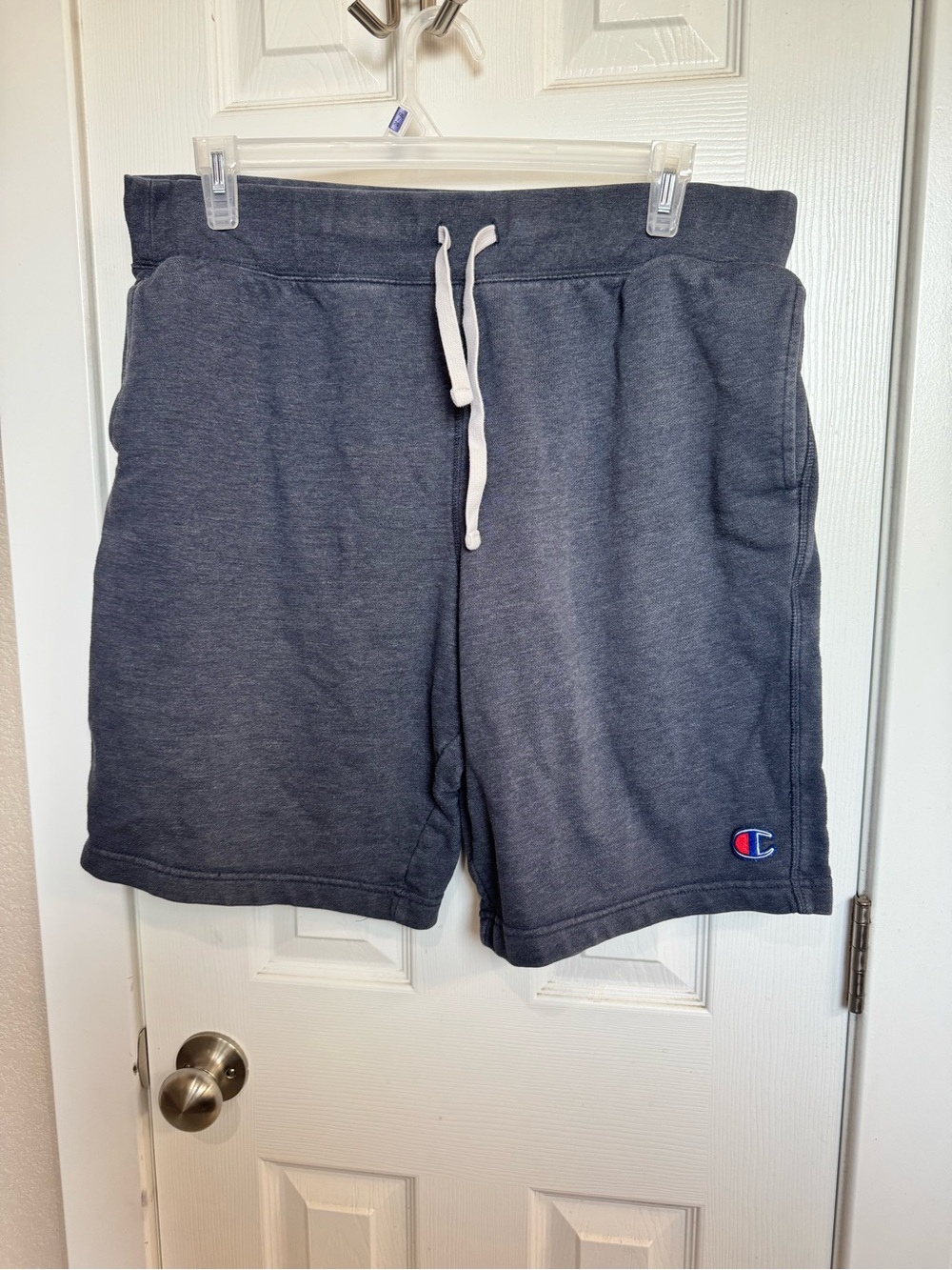 Champion Men's Navy Heather Fleece Drawstring Shorts